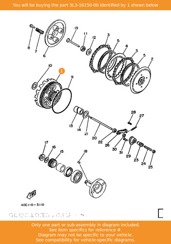 Yamaha primary driven gear - primary,