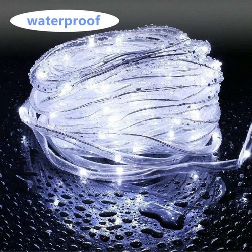 Solar powered 100led rope - powered,