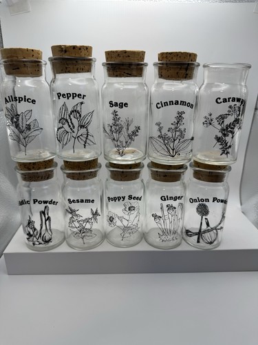 Vintage wheaton spice jars - vintage,