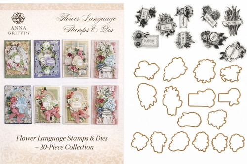 Flower language stamps dies - language,