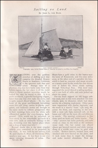 Sailing land yacht - land, :