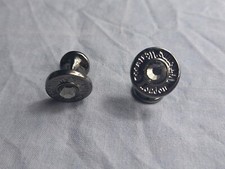 Vivienne Westwood Gunmetal Crystal Lettering Cufflinks