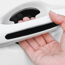 8x Black Car Door Handle Guard Anti-scratch Protector Sticker Cover Universal