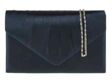 Women Satin Pleated Clutch Bag