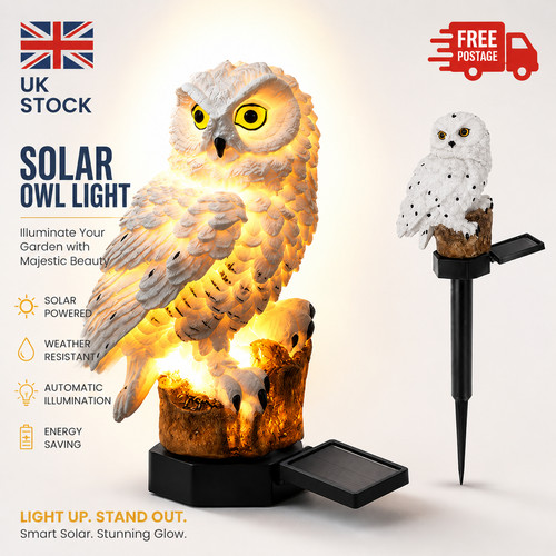 Solar led owl garden - led,