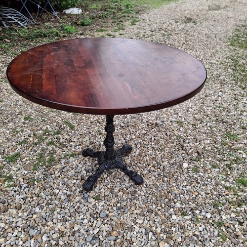 Wooden top cast iron - iron, base