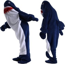 Shark Blanket Hoodie, Wearable Blanket Sleeping Bag, Size M Pack x3