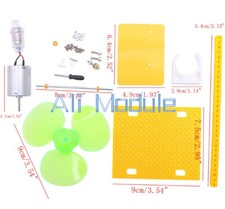 Micro Wind Turbines Generator Small DC Motor Blades W/Holder DIY Project NEW