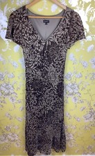 East Silk Devore Bias Cut Midi