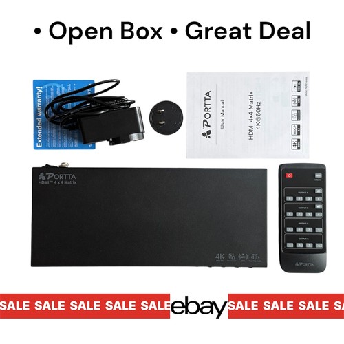 Portta 4x4 hdmi matrix 60hz - 4k,