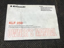 Kawasaki KLF250 owner manual (cover creased) 2547 T200