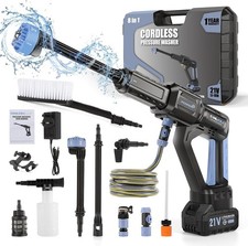 CQWLKEJ Cordless Pressure Washer, 652PSI Bushless Portable Washer with 4.0Ah Re