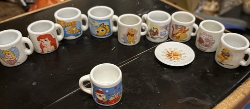 Disney miniature cups plate - disney,