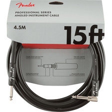 Fender 4.5M (15') Professional Series Instrument Cable -  Straight/Angle, Black