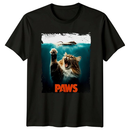 Paws cat parody movie poster - cat,