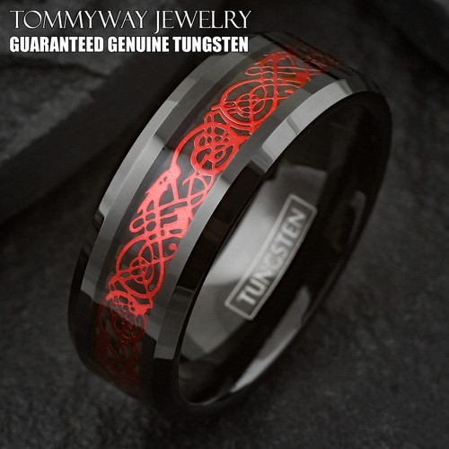 8mm black tungsten carbide - black,