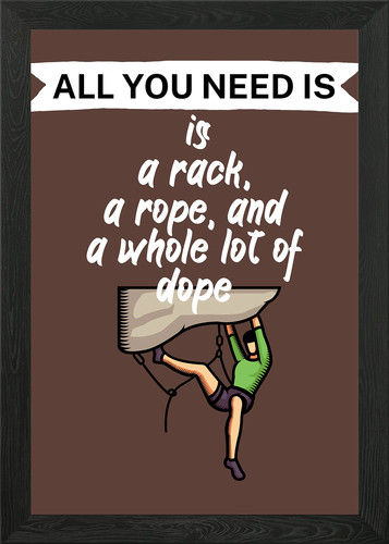 Climbing rack rope - , wall