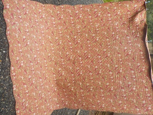 Vintage quilted throw dark - vintage,