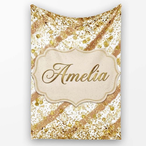 Soft fleece blanket gold - fleece,