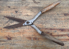 Vintage Wooden-Handled Hand Shears - Approx 70cm