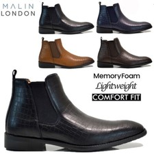 MENS MEMORY FOAM BROGUE CASUAL SMART CHELSEA DEALER ANKLE WORK SHOES BOOTS SIZE