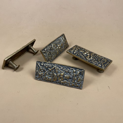 Brass handles set ornate - brass, 4