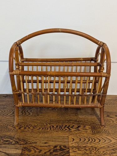 Vintage bamboo wicker cane - bamboo,