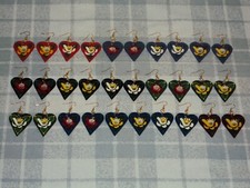 Wooden Heart Shaped Earrings