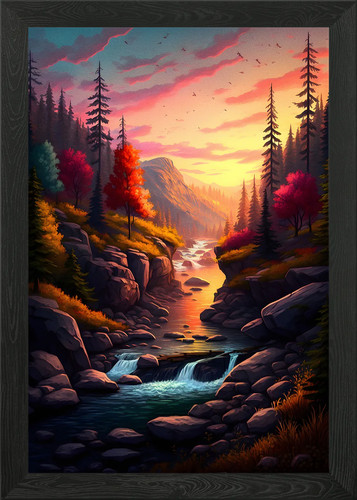 Beautiful river framed wall - beautiful,