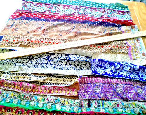 Sparkly indian sari fabric - indian,