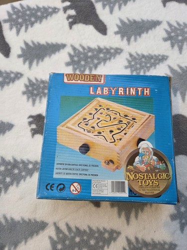 Wooden labyrinth desk toy - wooden,