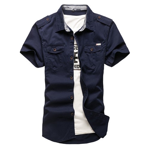 Men short sleeve cargo - sleeve, casual