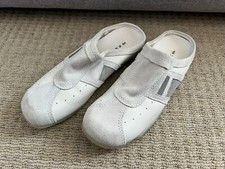 Next - Ladies - Vintage - White & Grey Slip On Mule Trainer Pump - Shoe Size 6