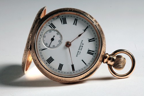 18k gold 1904 lady waltham - gold,