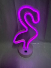 Pink Flamingo Neon Light Decor Battery Powered 3xAA batts* needed GWO FC+