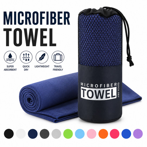 Microfibre beach towel - microfibre,