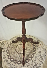 Antique  Mahogany  Wine Table With Pie Crust Edge