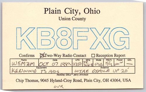 1990 kb8fxg plain city - kb8fxg, ohio