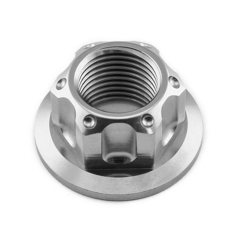 Titanium flanged axle nut m16 - flanged,