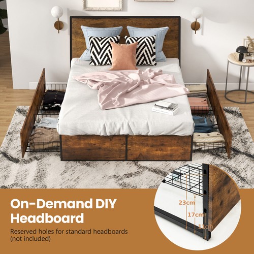 Double iron bed frame - double,