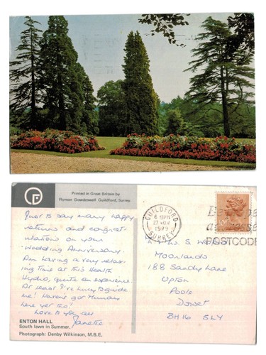 Postcard enton hall south - postcard,