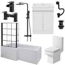 Complete Bathroom Suite Black