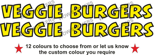 Veggie burgers stickers - burgers,