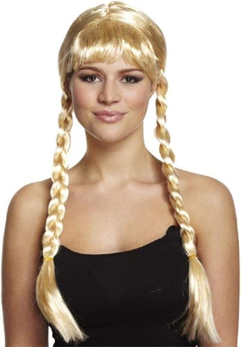 Adults long blonde plaits - long,