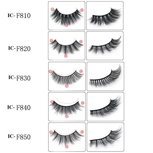 Mink eyelashes false - 3d,