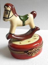 Limoges Eximious - Peint Main  - Rocking Horse Trinket Box