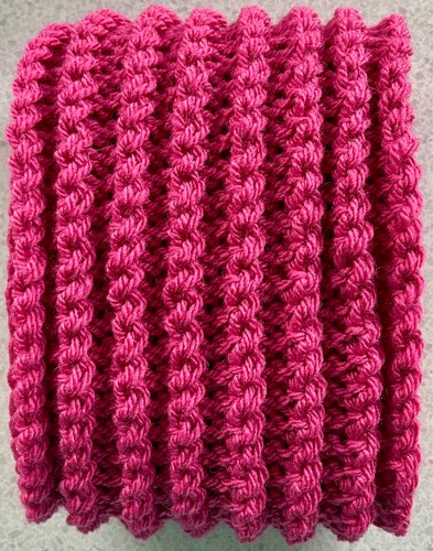 Ladies aran scarf raspberry - aran,