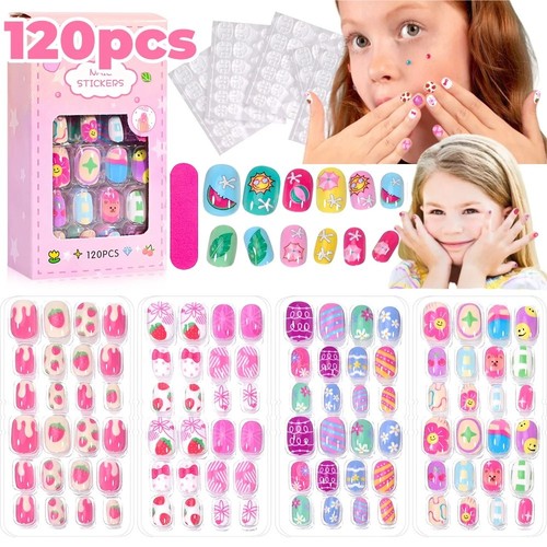 120pcs kids false nails press - 120pcs,