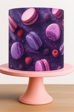 Pink / Purple Macaroons/ Fruit