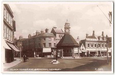 Newbury Clock Tower Broadway Berkshire - C.1939 Valentines Real Photo PC U05
